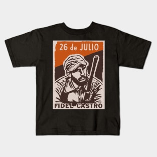 Fidel Castro poster - cuban revolution Kids T-Shirt